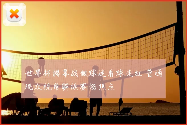 世界杯揭幕战假球迷看球走红 普通观众视角解读赛场焦点