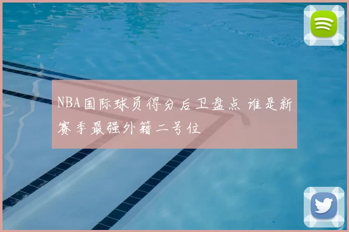 NBA国际球员得分后卫盘点 谁是新赛季最强外籍二号位